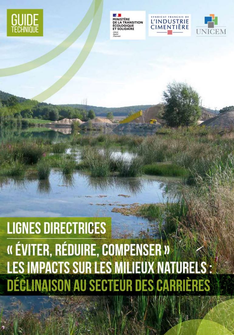 Lignes directrices "éviter, réduire compenser" les impacts sur les milieux naturels: déclinaison au secteur des carrières