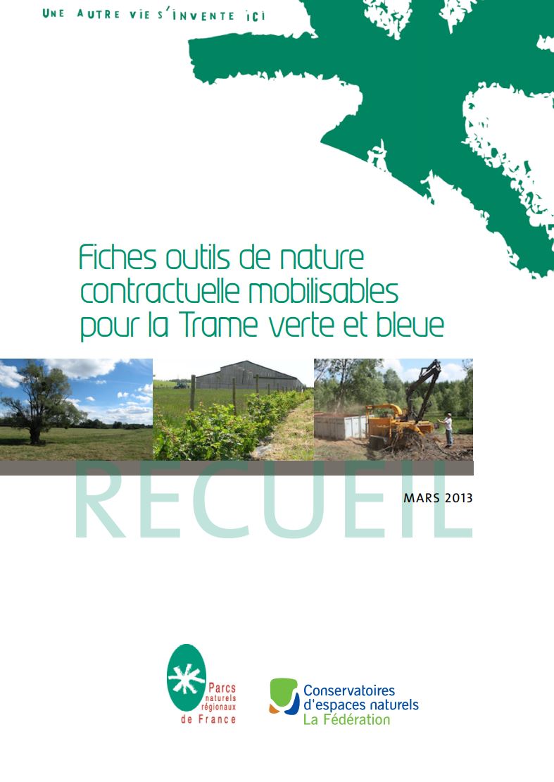 Recueil de fiches outils de nature contractuelle mobilisable pour la trame verte et bleue